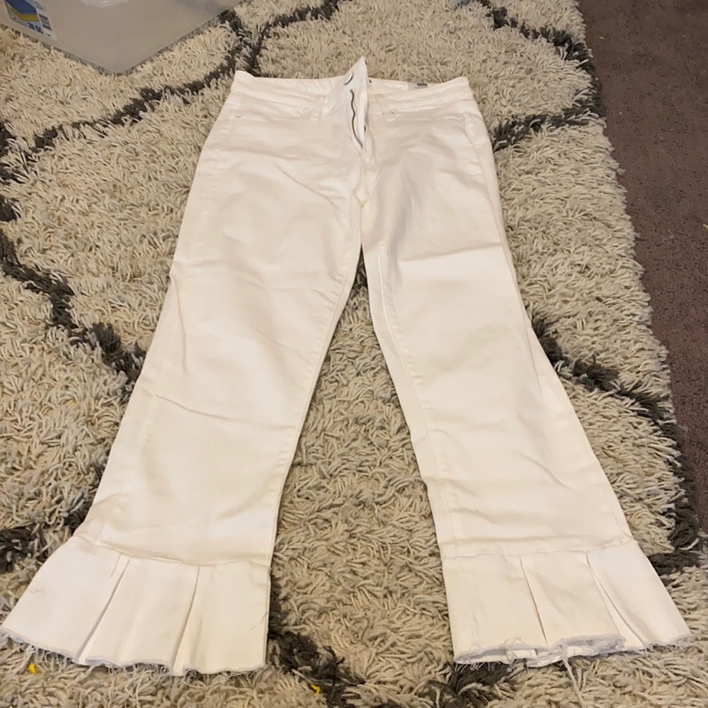 Paige white denim capris